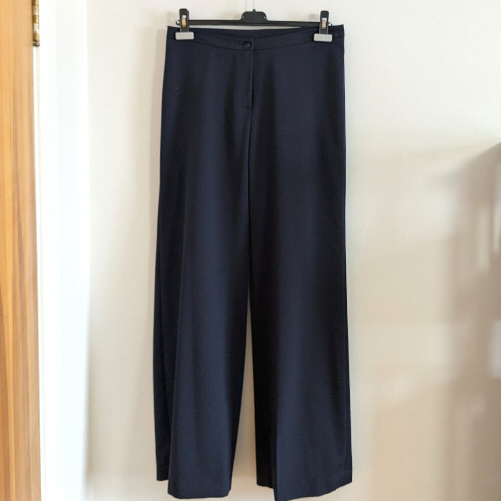 🇨🇵 NWOT Frederick Ian Wide-Leg Navy Pants  - Slimming!